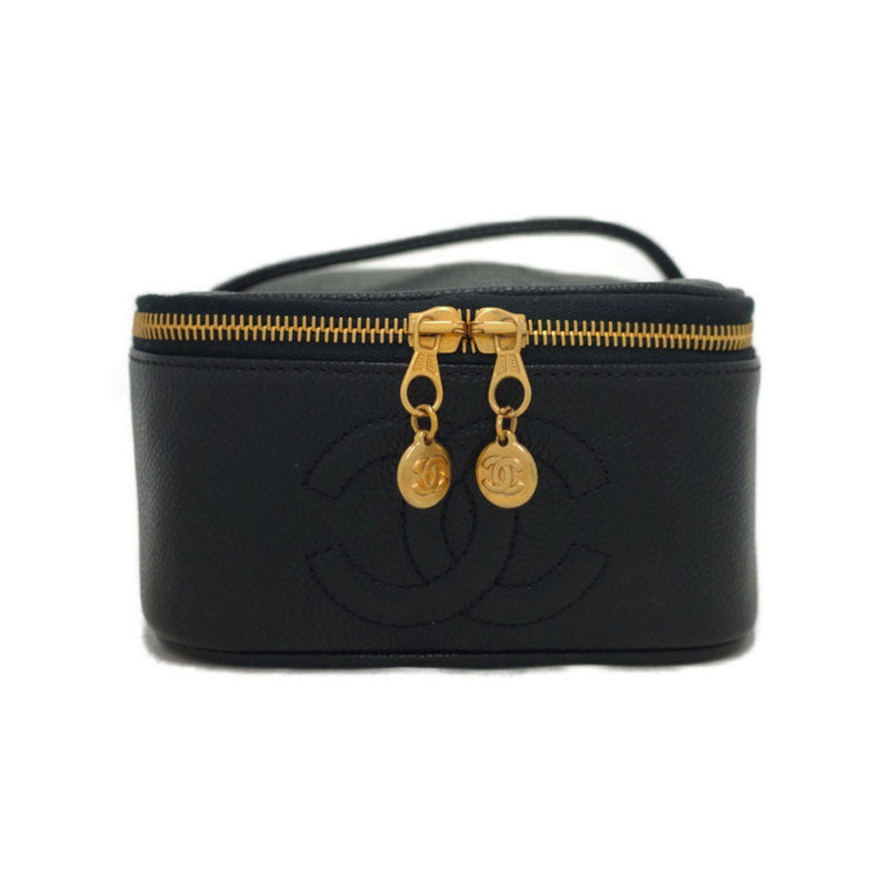 Chanel Cocomark Vanity Bag Case Black
